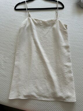 Wilfred Cream Linen Blend Dress
